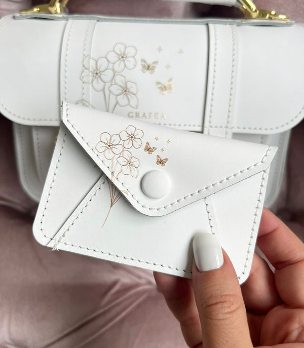 CARD WALLET FLORAL WHITE