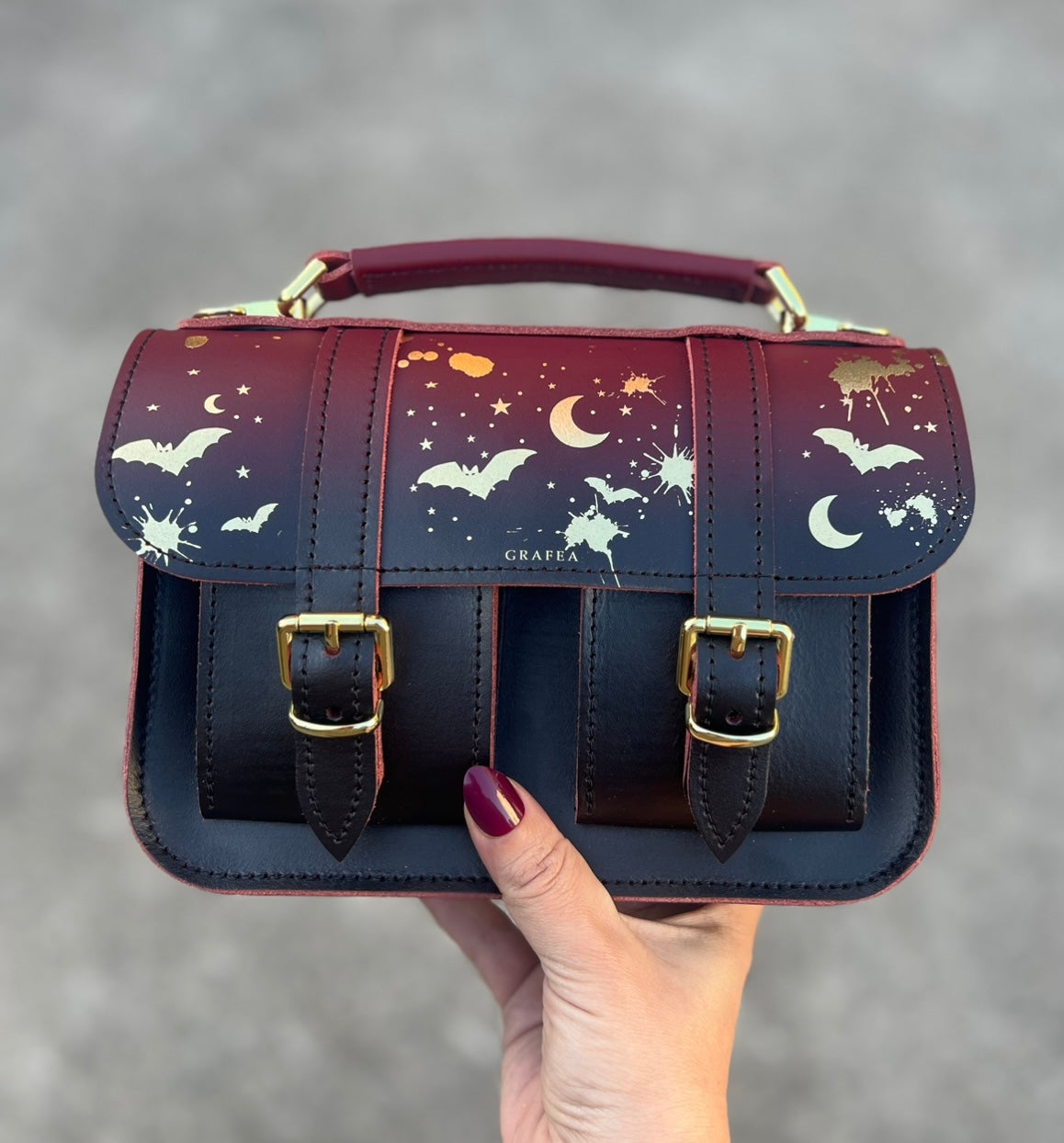 MICRO GOTH CITY - Mini Leather Satchel – GRAFEA
