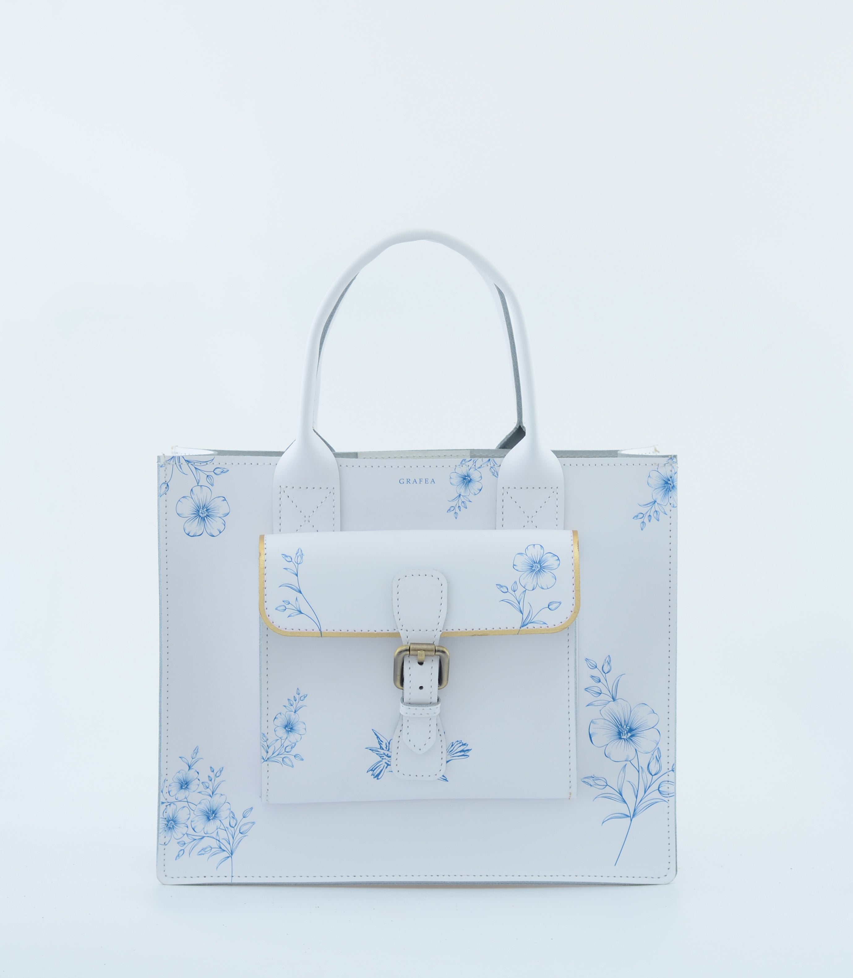 LANA BLUE GOLD - Leather Tote – GRAFEA