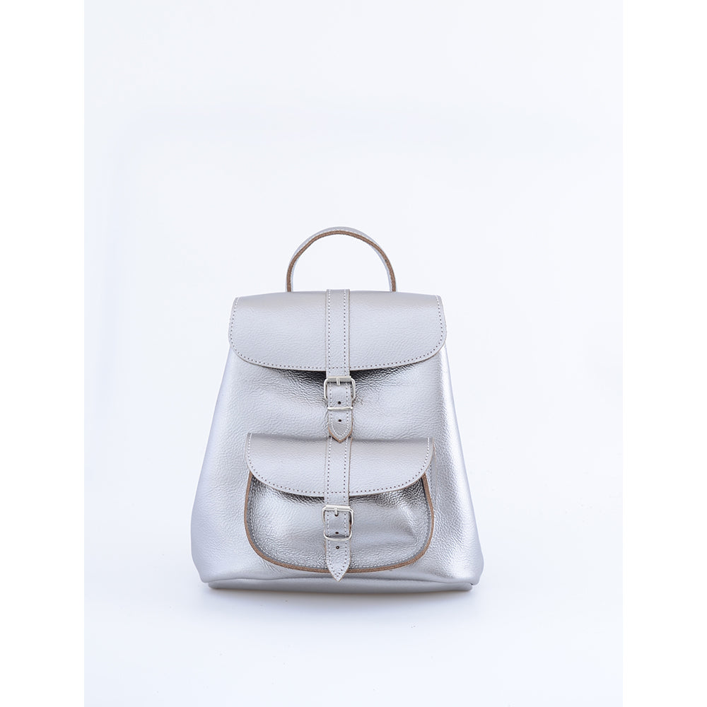 BABY SILVER - Leather Backpack – GRAFEA display picture 3