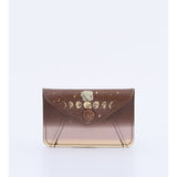 CARD WALLET BROWN ROSE MOON
