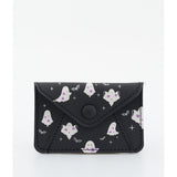 CARD WALLET FLORAL GHOSTS BLACK