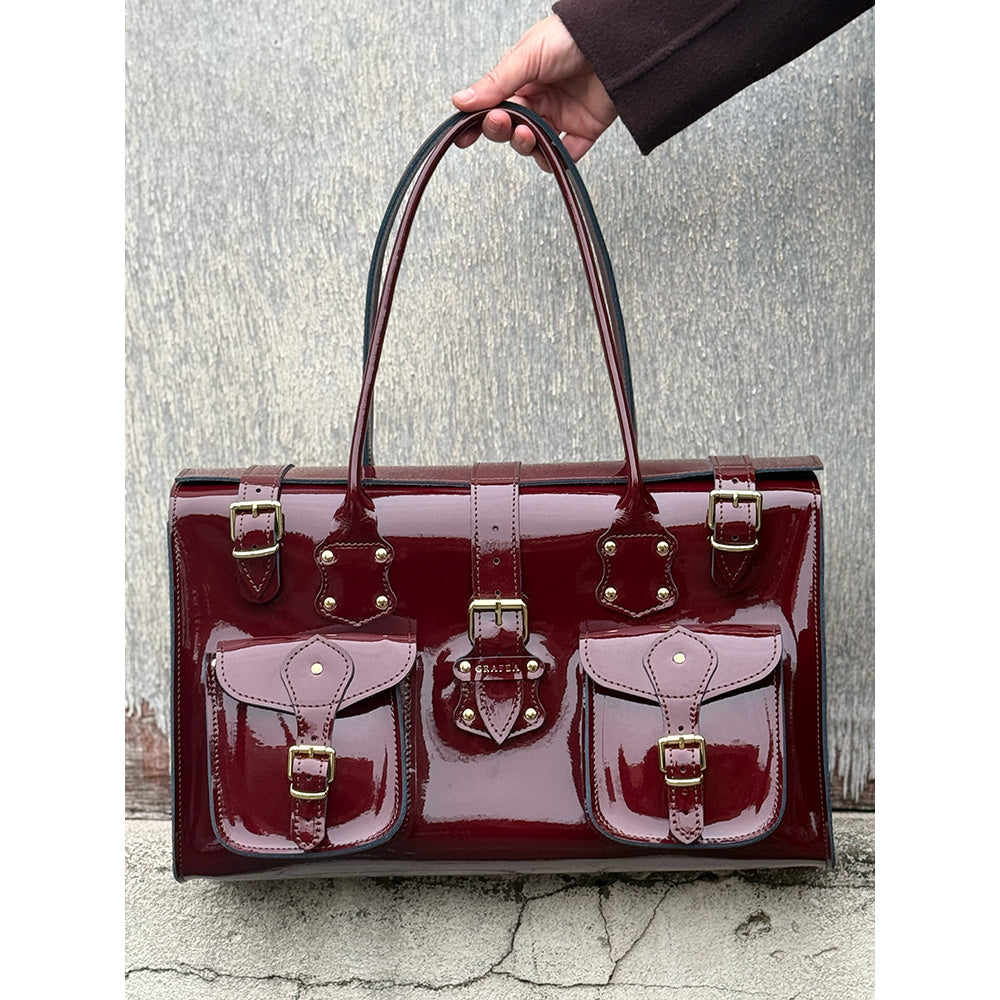 CHLOE OXBLOOD-leather shoulder bag – GRAFEA