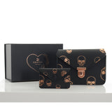 GIFT SET-CROSSBODY ROSE GOLD SKULLS