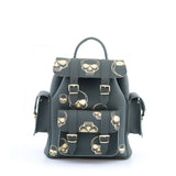 HARI II DARK GREEN GOLD SKULLS