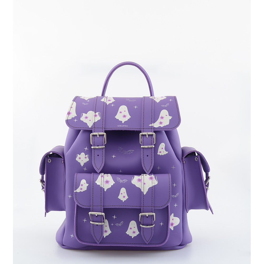HARI II FLORAL GHOSTS - Leather Backpack – GRAFEA