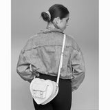 HEART SATCHEL NUBUCK PINK