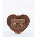HEART SATCHEL VINTAGE BROWN
