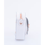 HEART SATCHEL WHITE  ROSE GOLD SKULLS