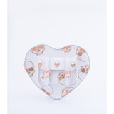 HEART SATCHEL WHITE  ROSE GOLD SKULLS