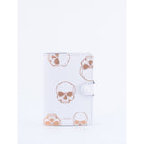 JOURNAL WHITE ROSE GOLD SKULLS  A6