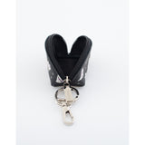 KEYRING PURSE FLORAL GHOSTS BLACK