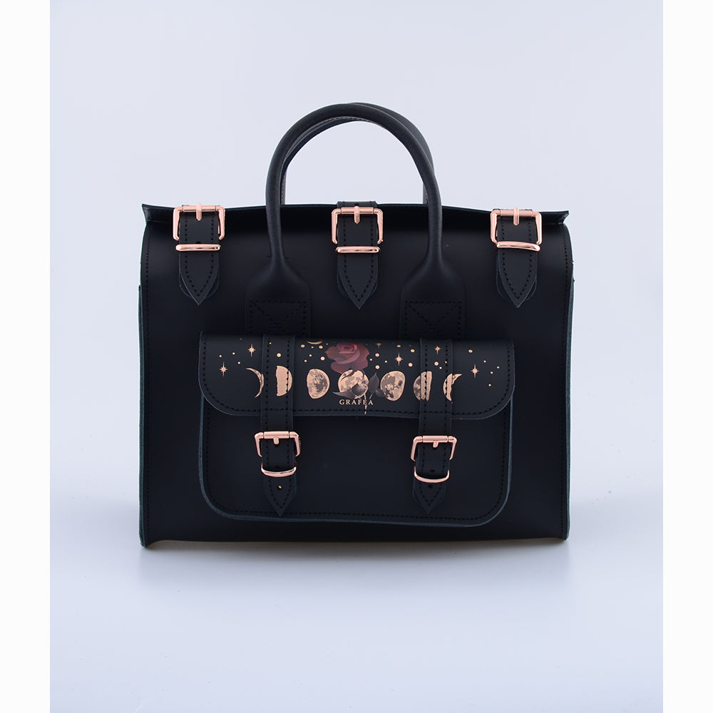 LUNA ROSE MOON- Womens Leather Shoulder Bag GRAFEA LUNA ROSE MOON- Womens Leather Shoulder Bag GRAFEA