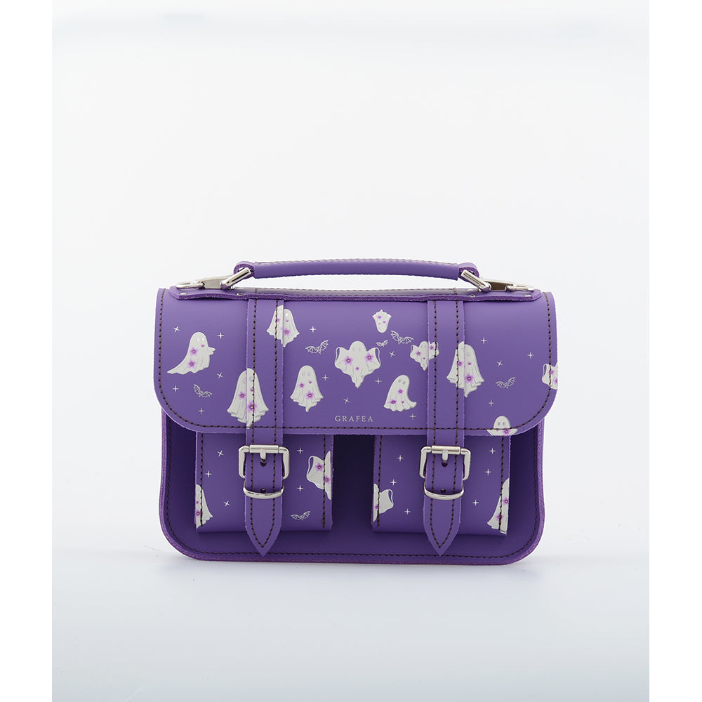 MICRO FLORAL GHOST- Mini Leather Satchel – GRAFEA
