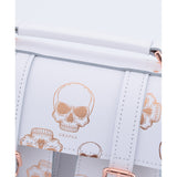 MICRO WHITE ROSE GOLD SKULLS