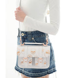 MICRO WHITE ROSE GOLD SKULLS