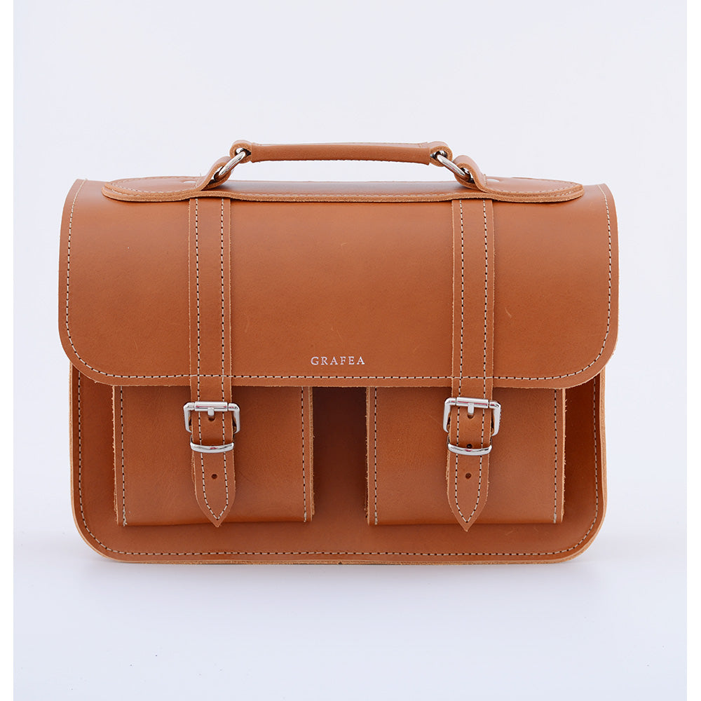 MIDI TAN - Leather Satchel – GRAFEA