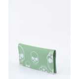 OLIVE SILVER SKULLS WALLET