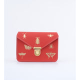 SMALL CROSSBODY GOLDEN BUGS RED