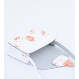 SMALL CROSSBODY WHITE ROSE GOLD SKULLS