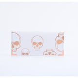 WHITE ROSE GOLD SKULLS WALLET