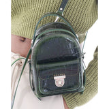 PEGGY CROC DARK GREEN