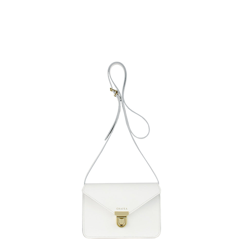 SMALL CROSSBODY WHITE - Leather Shoulder Bag – GRAFEA