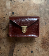 SMALL CROSSBODY CROC BROWN W