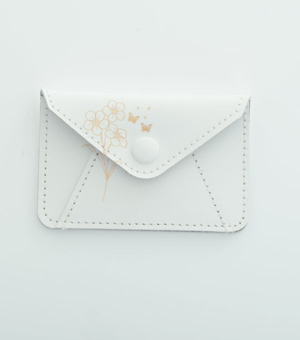 CARD WALLET FLORAL WHITE