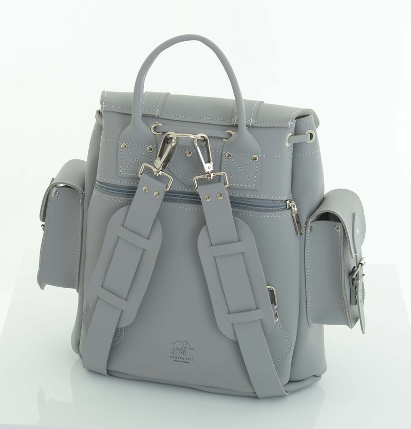 day and mood grey leather backpack HARI II ELEPHANTS