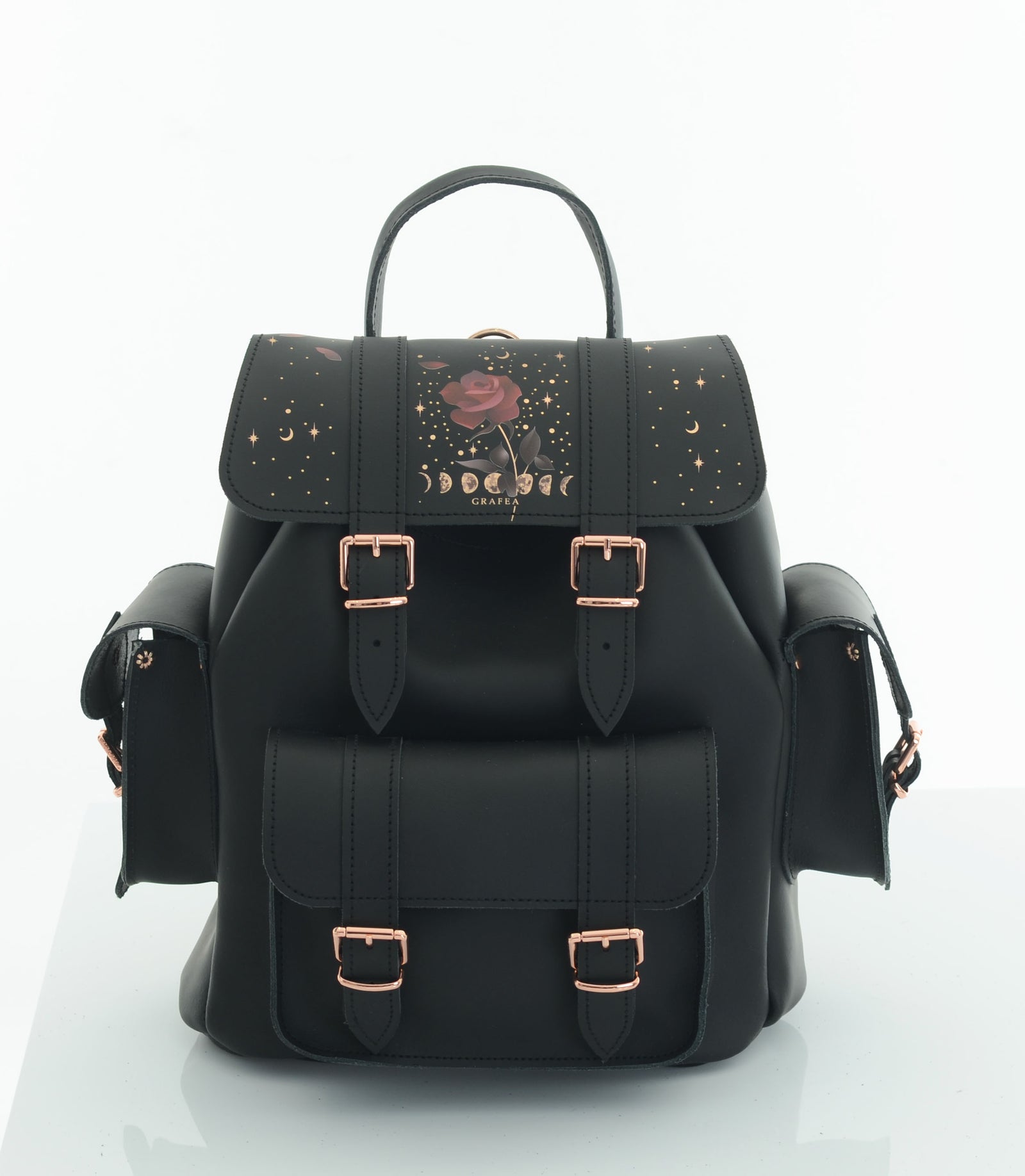HARI II ROSE MOON Leather Backpack GRAFEA