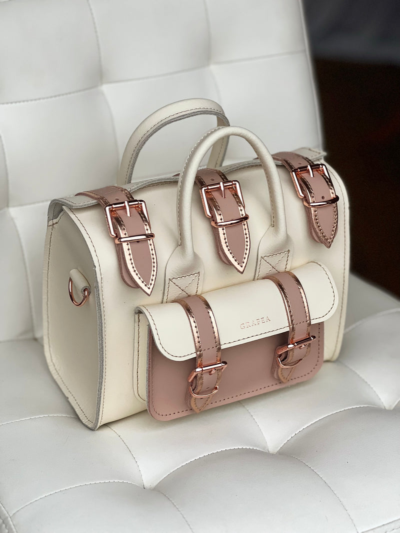 LUNA SMALL MILKSHAKE Leather Shoulder Bag – GRAFEA