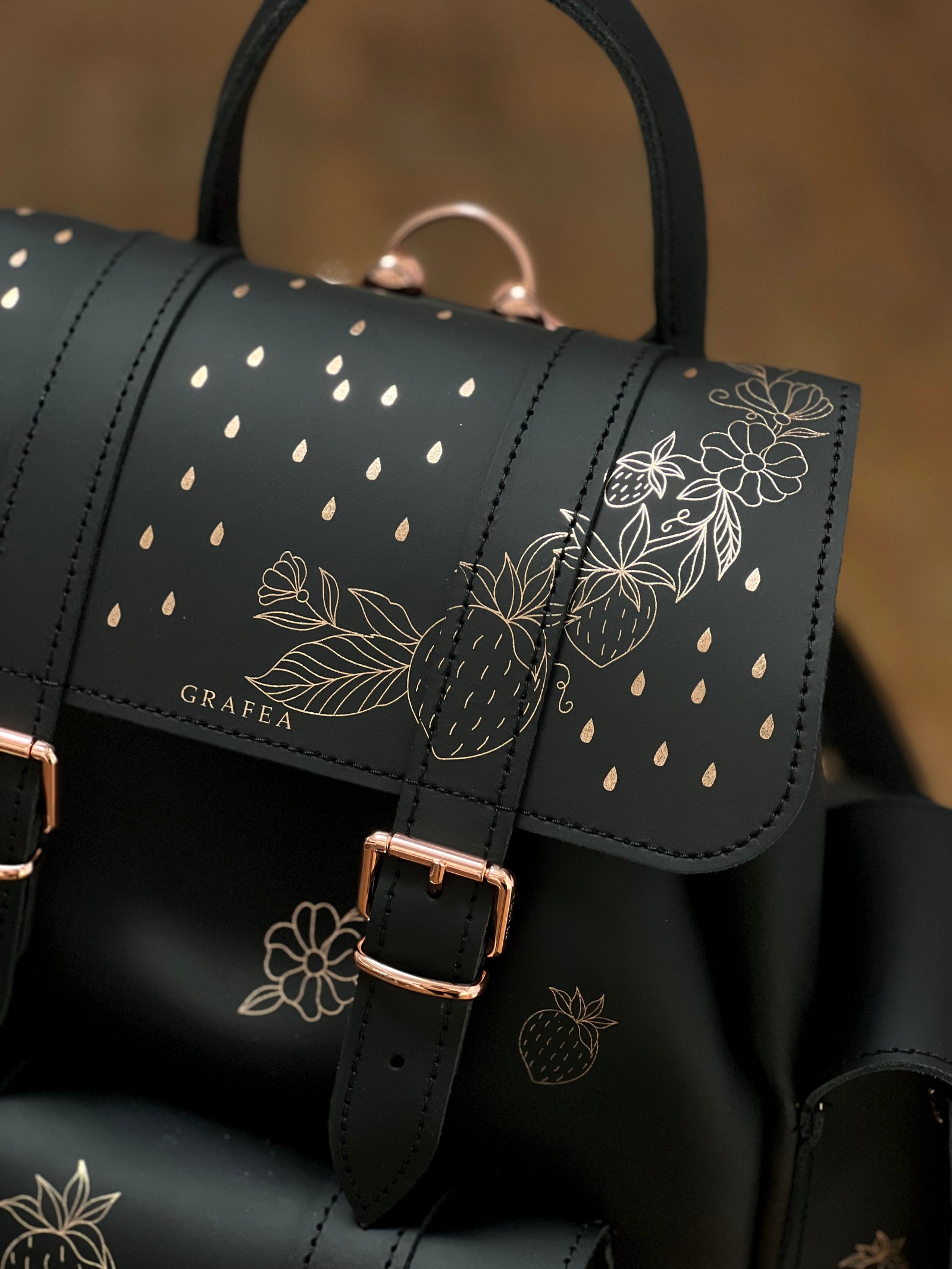 GRAFEA Hari Lace Black Leather Backpack 273986EA-768C-4242-BB57-  main image 2