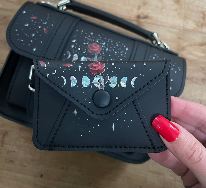 CARD WALLET IRIDESCENT ROSE MOON