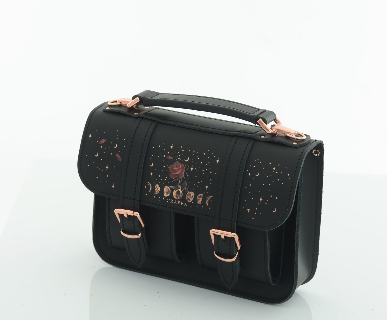 MICRO ROSE MOON - Mini Leather Satchel – GRAFEA