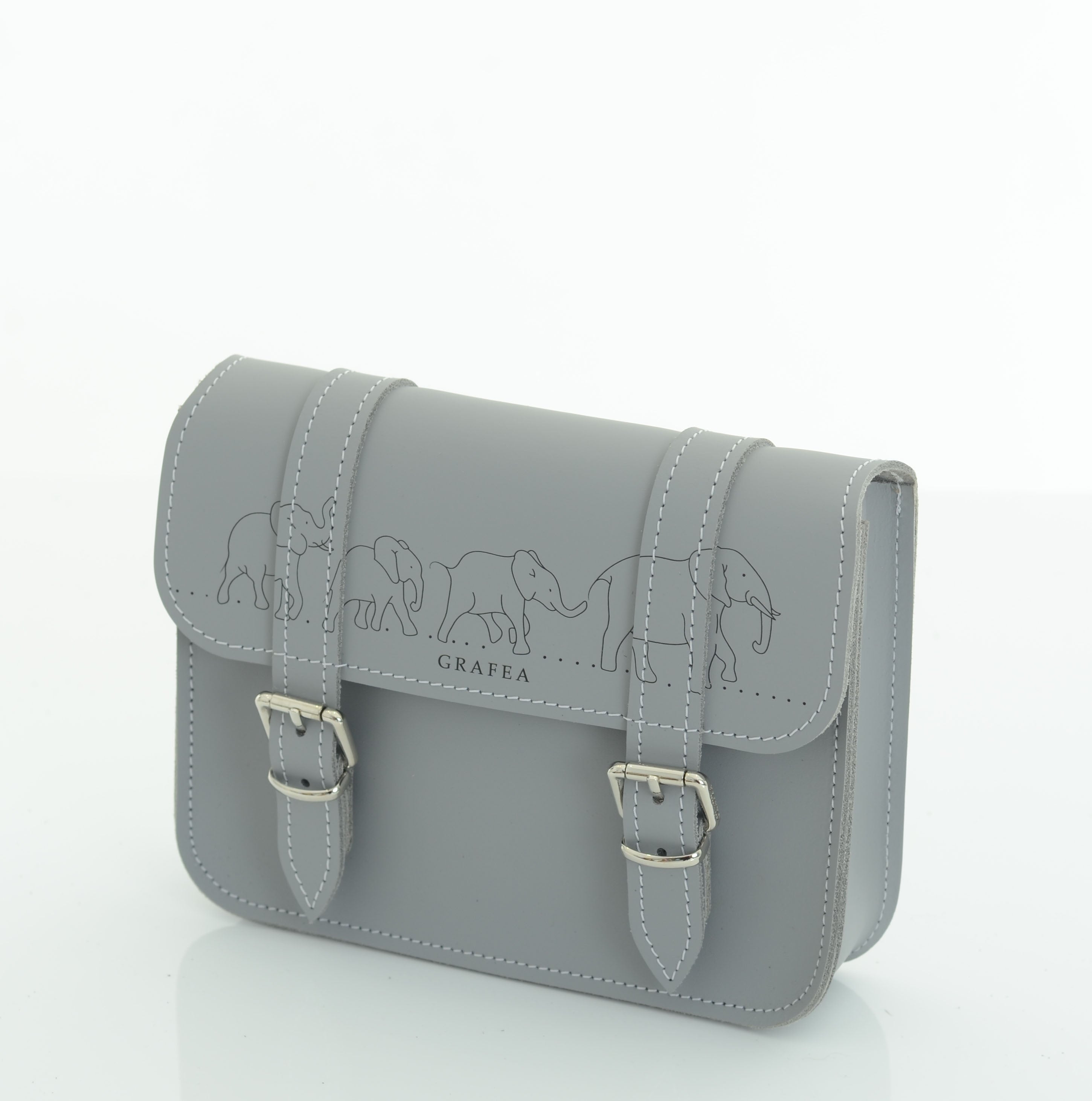 MINI SATCHEL ELEPHANTS- Mini Leather Satchel – GRAFEA