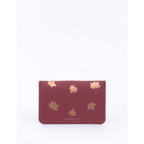 CARD WALLET AUTUMN LEAVES MULBERRY