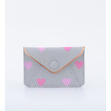 CARD WALLET GREY HEARTS