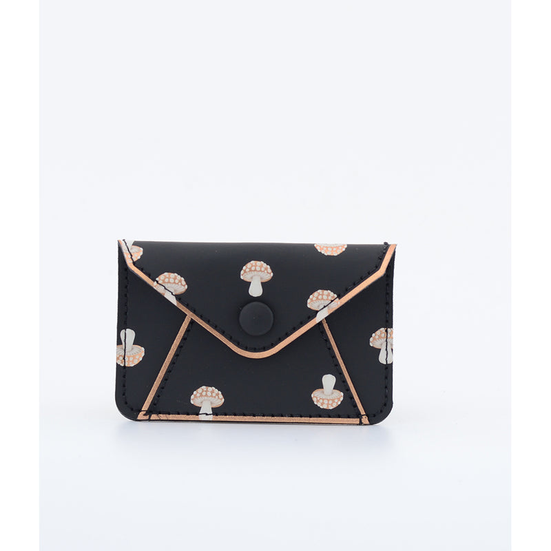 CARD WALLET ROSE GOLD MUSHROOMS
