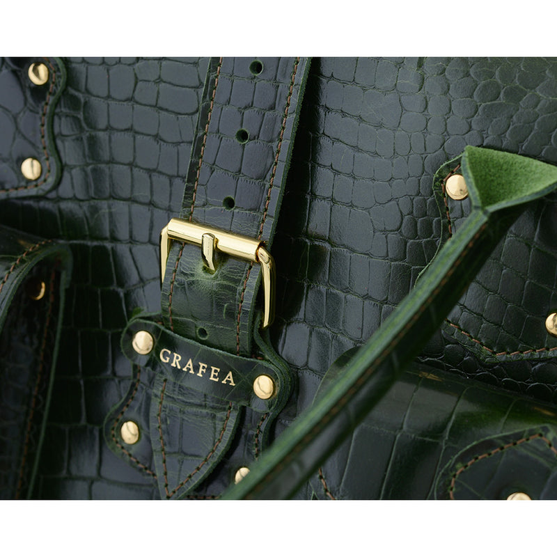 CHLOE CROC GREEN