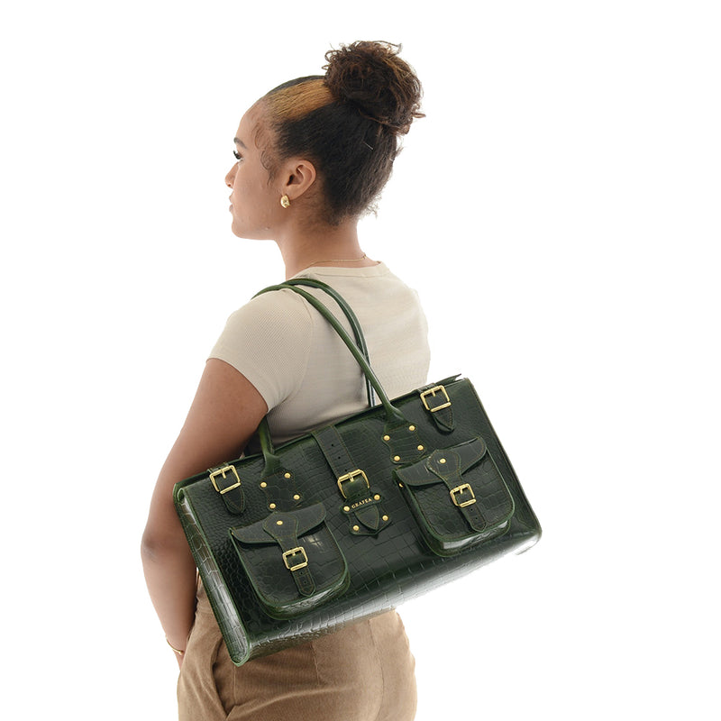 CHLOE CROC GREEN