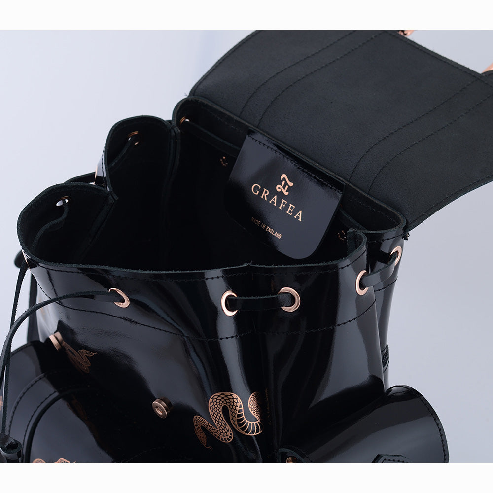 HARI II 2025 SNAKE - Leather Backpack – GRAFEA