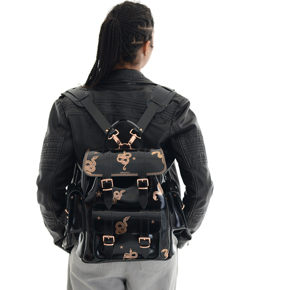 HARI II 2025 SNAKE - Leather Backpack – GRAFEA