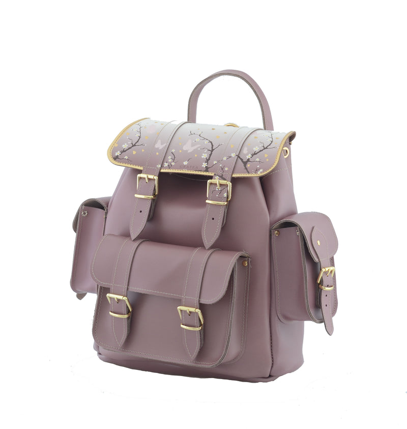 grafea backpack mini HARI II BLOSSOM- Leather Backpack – GRAFEA