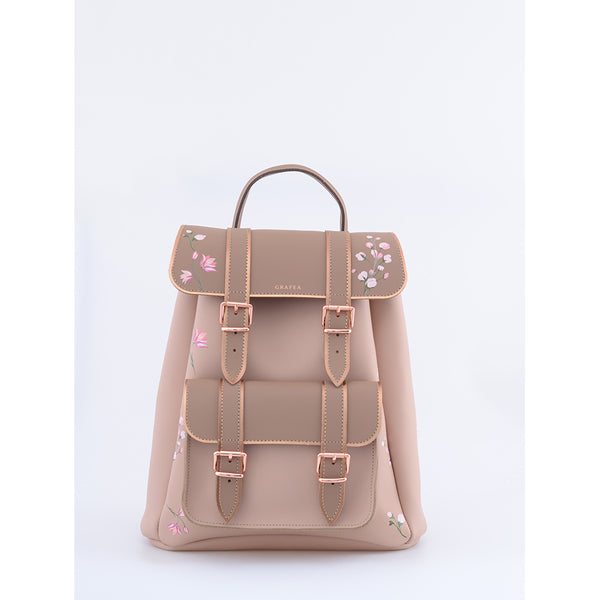 HARI II BROWN KIMONO - Leather Backpack – GRAFEA