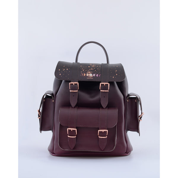 HARI II BUTTERFLIES MOON - Leather Backpack – GRAFEA display picture 2