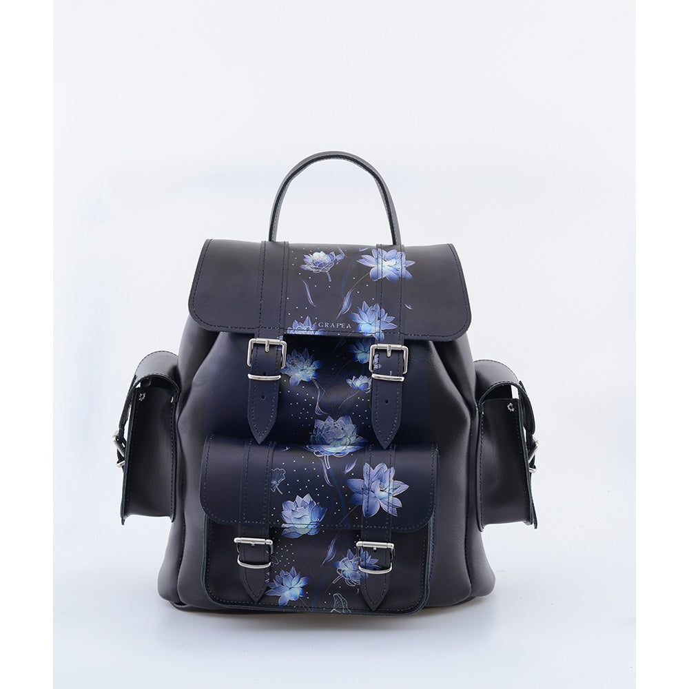 HARI II COSMIC LOTUS - Leather Backpack – GRAFEA