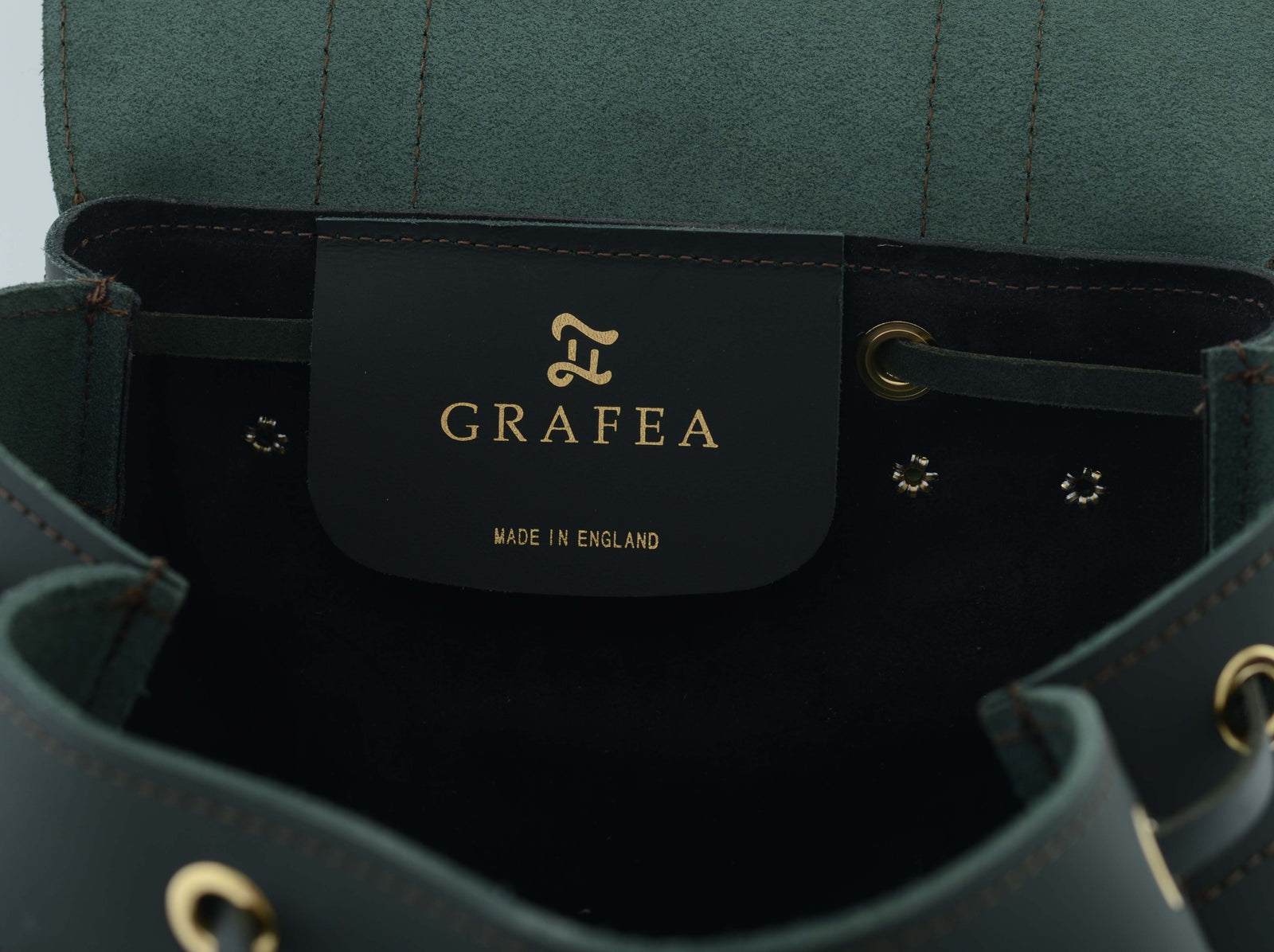 HARI II GREEN GOLD - Leather Backpack – GRAFEA display picture 1