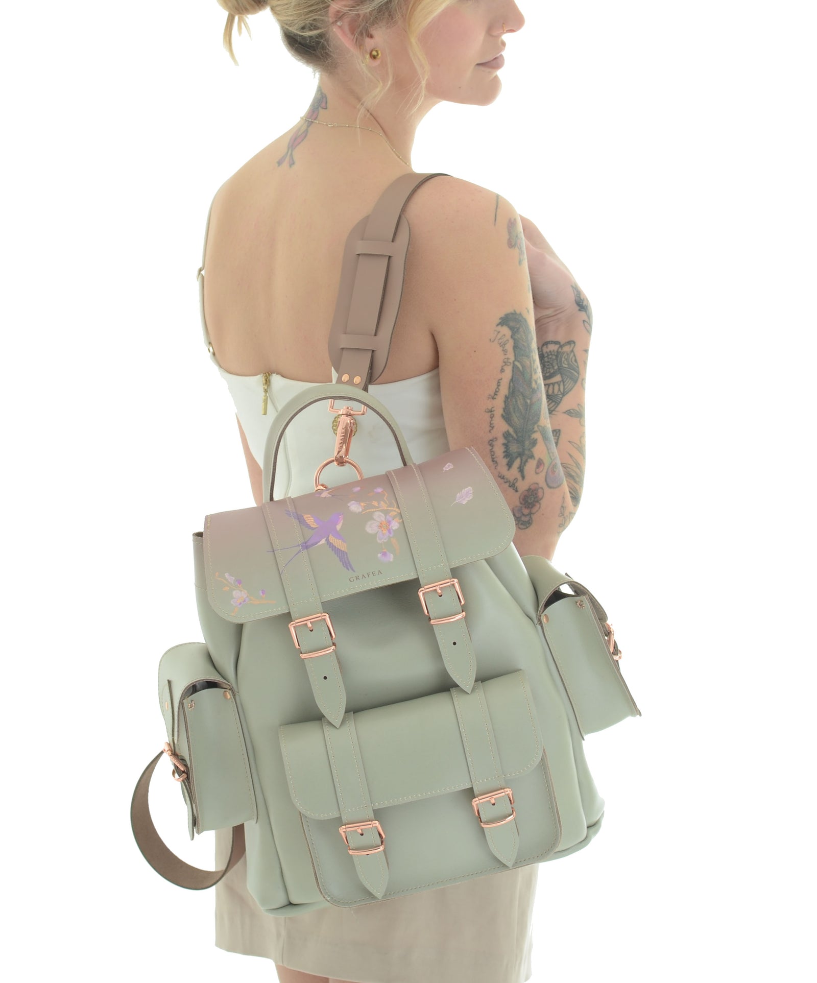 HARI II HUMMINGBIRDS- Leather Backpack – GRAFEA