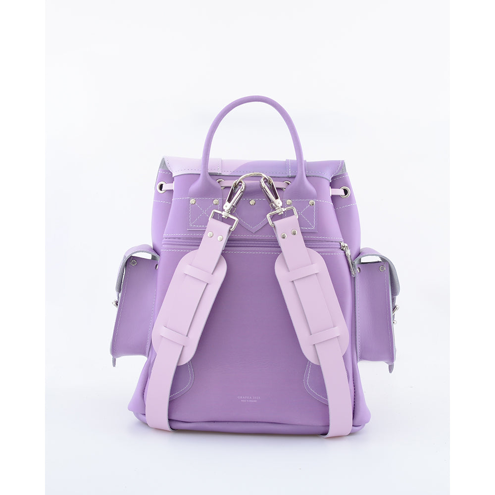 Hadar Backpack, Leather  (Lilac)? HARI II LILAC BUTTERFLY - Leather Backpack – GRAFEA main image 4
